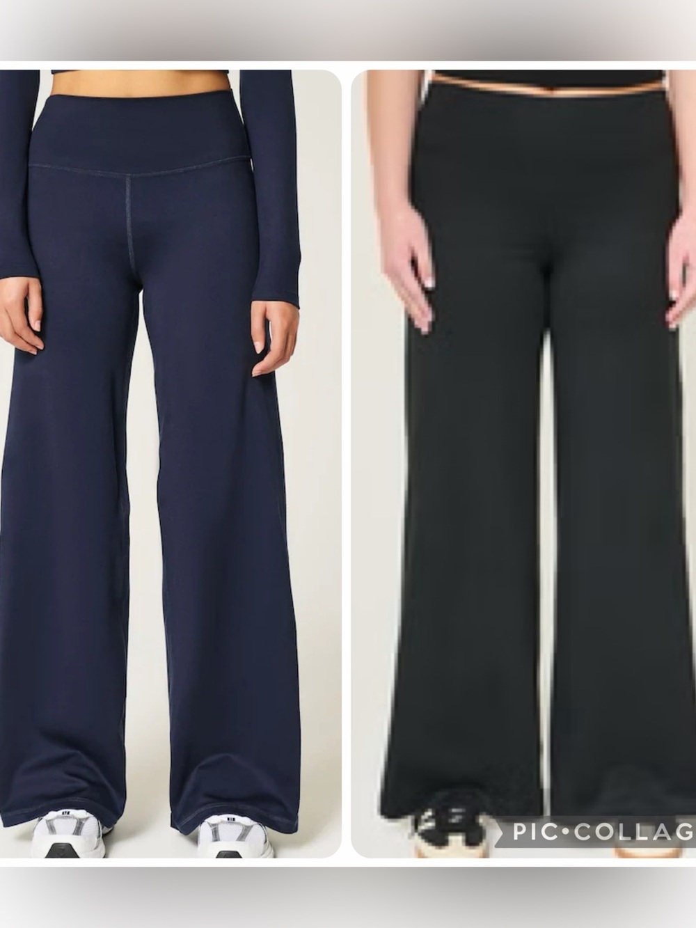 NWT ✨ Hollister Gilly Hicks Navy or black Wide-Leg Recharge leggings small long